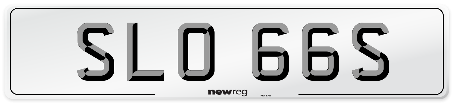 SLO 66S Number Plate from New Reg
